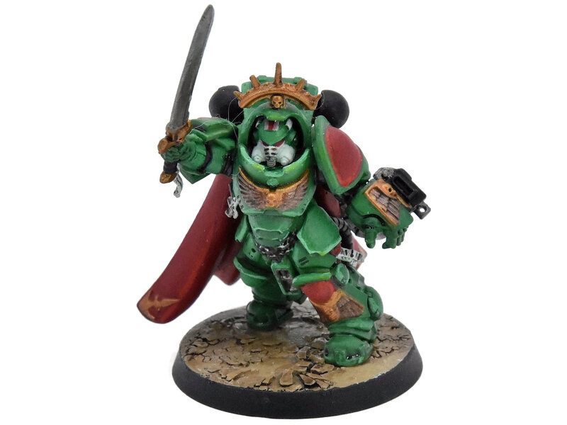 Games Workshop SPACE MARINES Captain in Gravis Armour #1 40K Salamanders WELL PAINTED