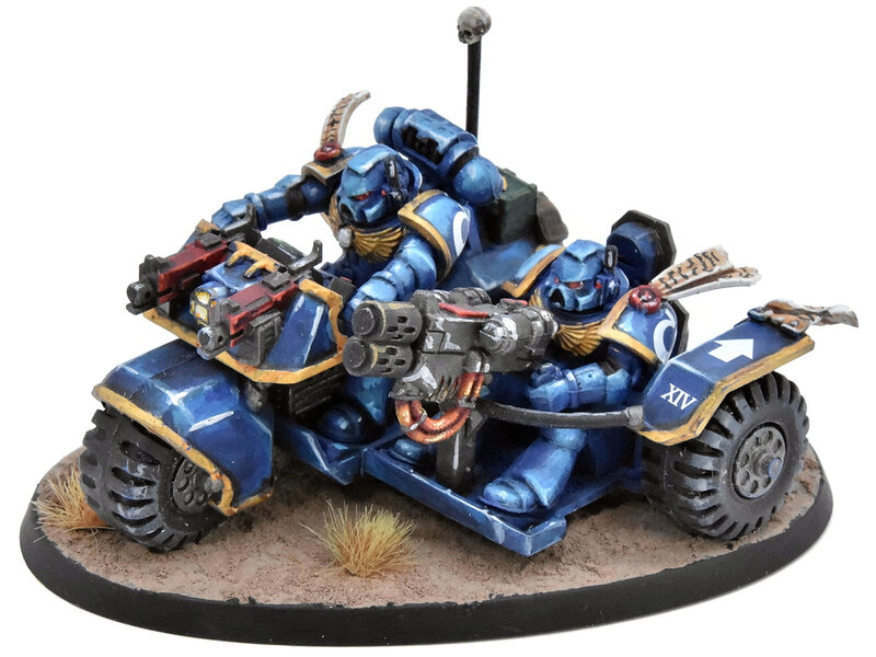 Games Workshop SPACE MARINES Attack Bike #1 WELL PAINTED Warhammer 40K