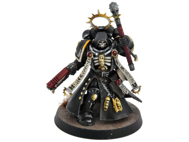 Games Workshop SPACE MARINES Chaplain #1 WELL PAINTED Warhammer 40K Ultramarines