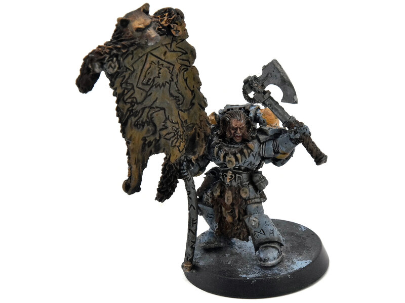 Games Workshop SPACE WOLVES Grey Hunter With Banner #1 Warhammer 40K