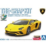 Aoshima 1/32 Lamborghini Aventador S (Pearl Yellow) Plastic Model (Snap Kit)