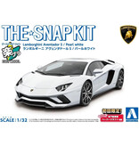 Aoshima 1/32 Lamborghini Aventador S (Pearl White) Plastic Model (Snap Kit)