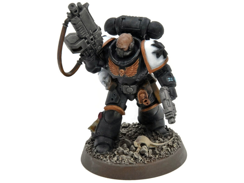 Games Workshop SPACE MARINES Lieutenant #2 WELL PAINTED Warhammer 40K Black Templars