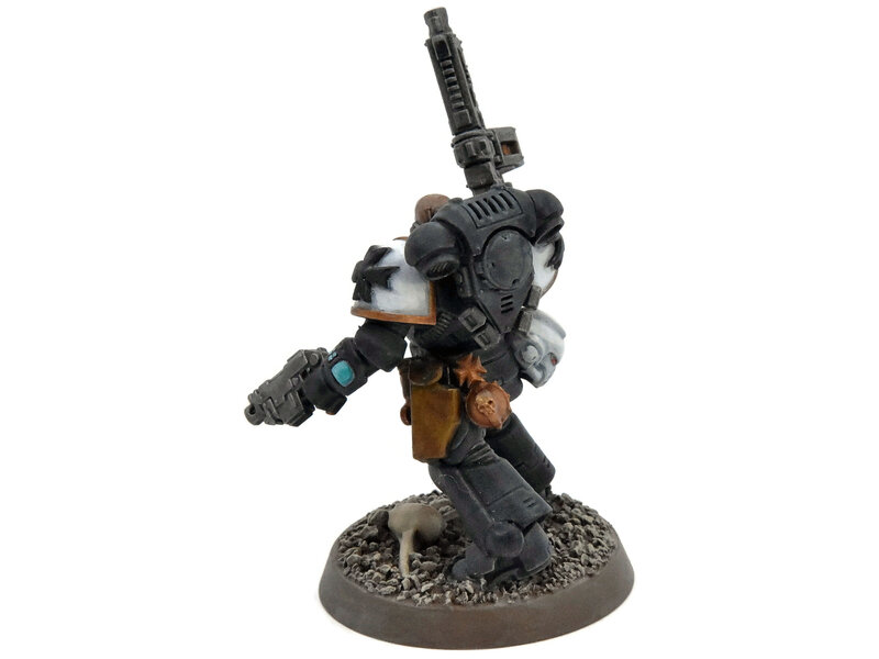 Games Workshop SPACE MARINES Lieutenant #2 WELL PAINTED Warhammer 40K Black Templars