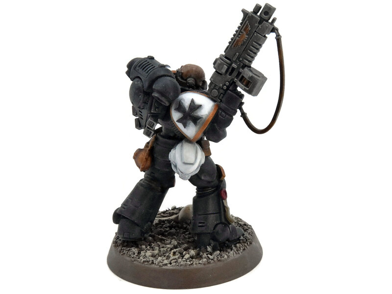 Games Workshop SPACE MARINES Lieutenant #2 WELL PAINTED Warhammer 40K Black Templars