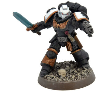 SPACE MARINES Lieutenant #1 WELL PAINTED Warhammer 40K Black Templars