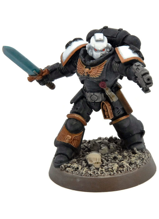 SPACE MARINES Lieutenant #1 WELL PAINTED Warhammer 40K Black Templars