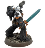 Games Workshop SPACE MARINES Lieutenant #1 WELL PAINTED Warhammer 40K Black Templars