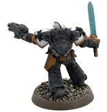 Games Workshop SPACE MARINES Lieutenant #1 WELL PAINTED Warhammer 40K Black Templars
