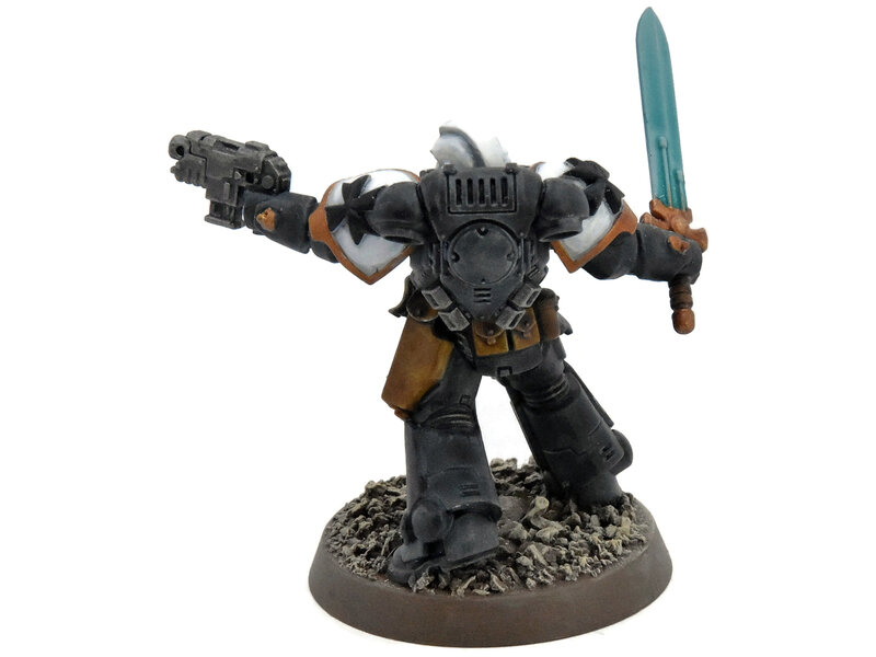 Games Workshop SPACE MARINES Lieutenant #1 WELL PAINTED Warhammer 40K Black Templars
