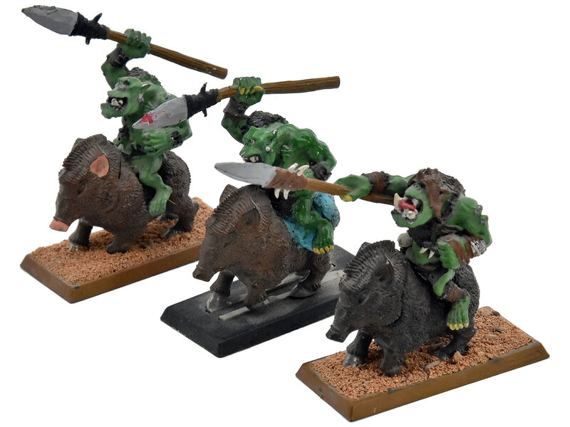 Games Workshop ORCS AND GOBLINS 3 Boar Boyz #1 METAL Fantasy
