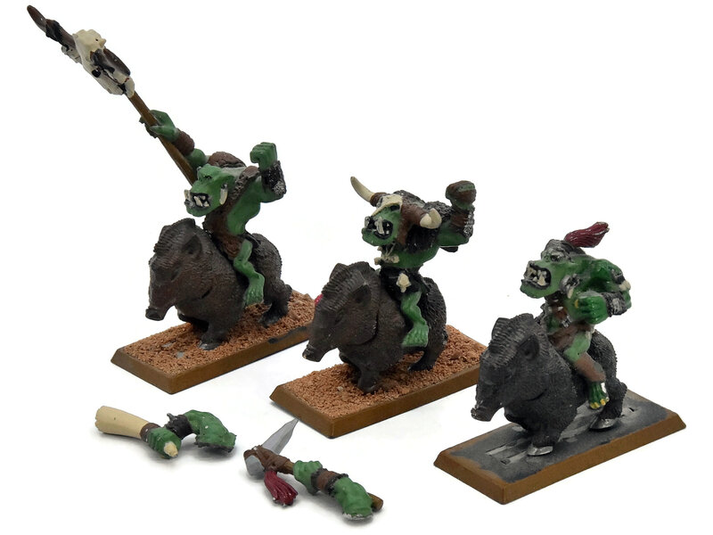 Games Workshop ORCS AND GOBLINS 3 Boar Boyz #2 METAL Fantasy Command