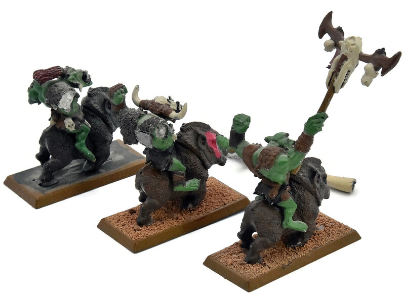 Games Workshop ORCS AND GOBLINS 3 Boar Boyz #2 METAL Fantasy Command