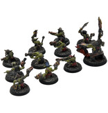 Games Workshop ORKS 10 Gretchin Squad with runtherd #1 WELL PAINTED Warhammer 40K
