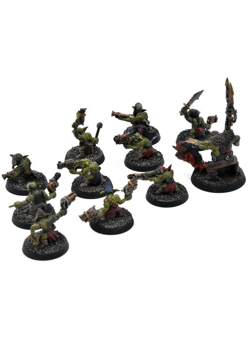 ORKS 10 Gretchin Squad with runtherd #1 WELL PAINTED Warhammer 40K