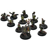 Games Workshop ORKS 10 Gretchin Squad with runtherd #1 WELL PAINTED Warhammer 40K