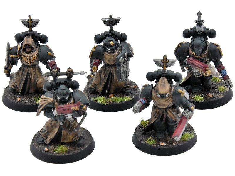 Games Workshop DARK ANGELS 5 Company Veterans #1 WELL PAINTED Warhammer 40K