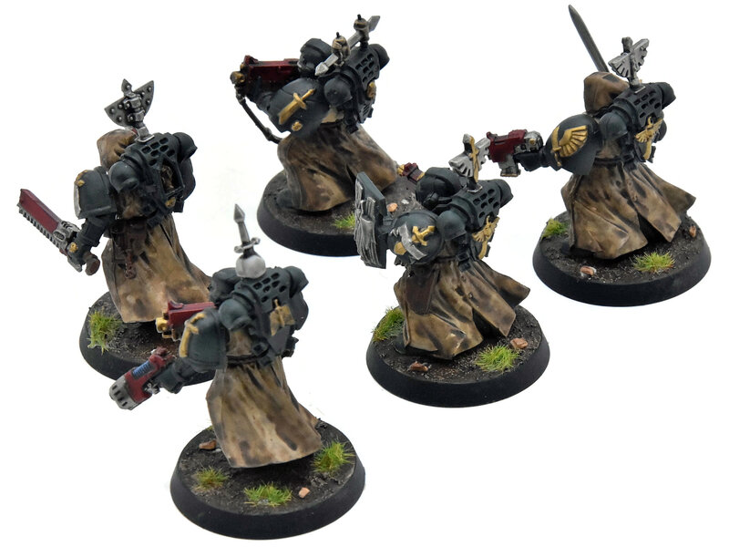 Games Workshop DARK ANGELS 5 Company Veterans #1 WELL PAINTED Warhammer 40K