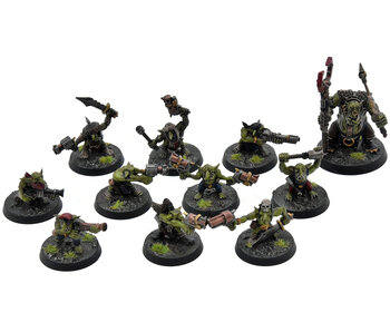 ORKS 10 Gretchin Squad with runtherd #2 WELL PAINTED Warhammer 40K