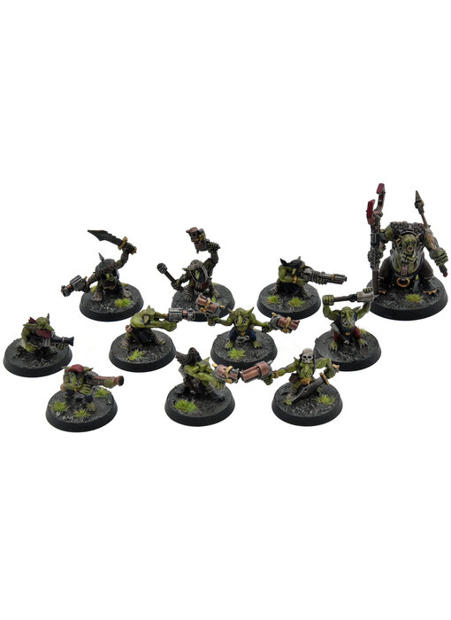 ORKS 10 Gretchin Squad with runtherd #2 WELL PAINTED Warhammer 40K