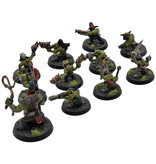 Games Workshop ORKS 10 Gretchin Squad with runtherd #2 WELL PAINTED Warhammer 40K