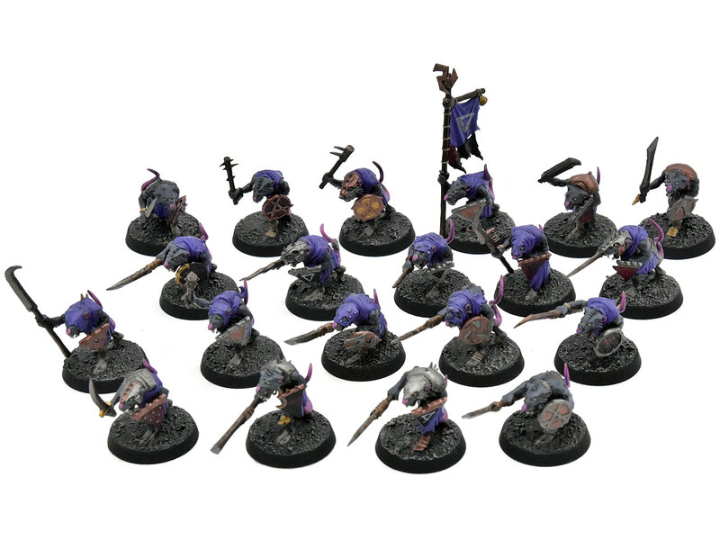 Games Workshop SKAVEN 20 Clanrats #1 WELL PAINTED Warhammer Sigmar