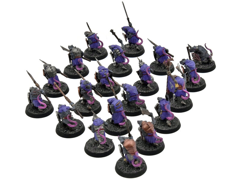 Games Workshop SKAVEN 20 Clanrats #1 WELL PAINTED Warhammer Sigmar