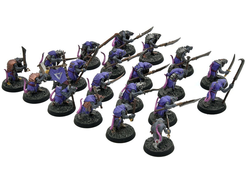 Games Workshop SKAVEN 20 Clanrats #1 WELL PAINTED Warhammer Sigmar
