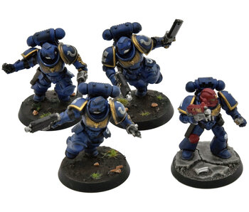 SPACE MARINES 4 Assault Intercessors #1 WELL PAINTED Warhammer 40K