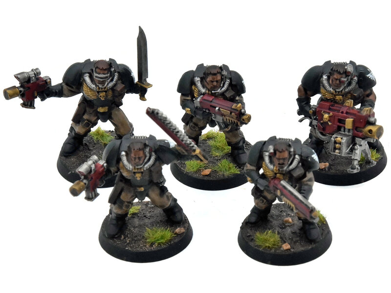 Games Workshop DARK ANGELS 5 Scout Marines #1 WELL PAINTED Warhammer 40K