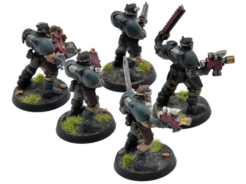 Games Workshop DARK ANGELS 5 Scout Marines #1 WELL PAINTED Warhammer 40K