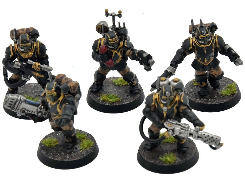 Games Workshop ASTRA MILITARUM 5 tempestus scions #1 WELL PAINTED Warhammer 40K