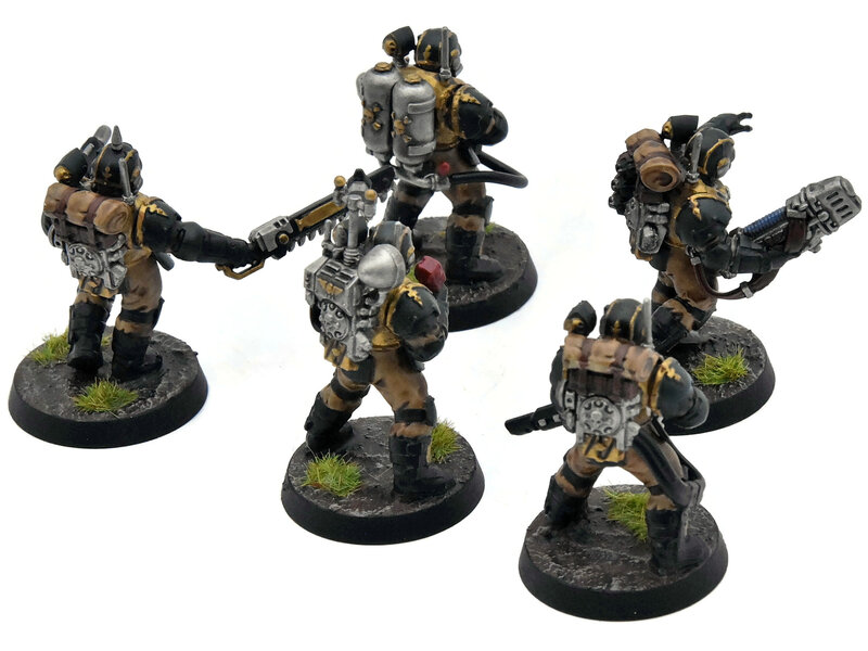 Games Workshop ASTRA MILITARUM 5 tempestus scions #1 WELL PAINTED Warhammer 40K