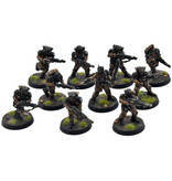 Games Workshop ASTRA MILITARUM 10 cadian shock troops #1 WELL PAINTED Warhammer 40K