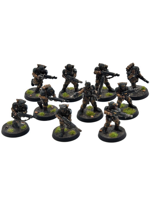 ASTRA MILITARUM 10 cadian shock troops #1 WELL PAINTED Warhammer 40K