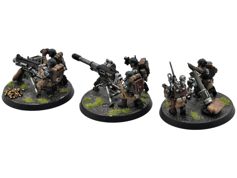 Games Workshop ASTRA MILITARUM 3 Heavy weapon Squad #1 PRO PAINTED Warhammer 40K