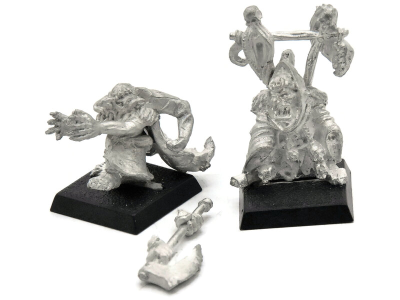 Games Workshop ORCS & GOBLINS Goblin sorcerer & Captain #1 METAL Fantasy