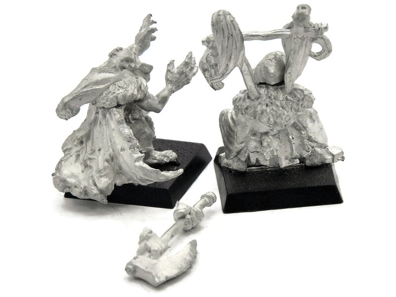 Games Workshop ORCS & GOBLINS Goblin sorcerer & Captain #1 METAL Fantasy