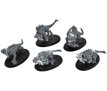 CHAOS DAEMONS 5 Flesh Hounds #4 Warhammer 40K Bad Condition