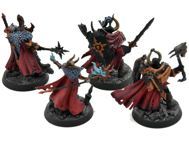 Games Workshop SLAVES TO DARKNESS 4 Khagra's Ravagers #1 WELL PAINTED Warhammer Sigmar