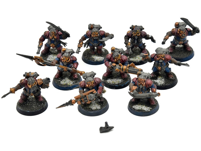Games Workshop KHARADRON OVERLORDS 10 Arkanaut Company #2 WELL PAINTED Warhammer Sigmar