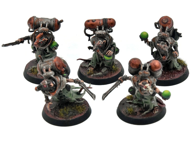 Games Workshop SKAVEN 5 acolytes globadiers #1 PRO PAINTED Warhammer Sigmar
