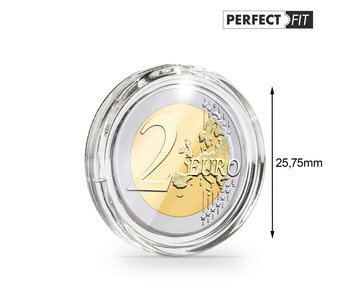 Ultra Coin Capsules Perfect Fit For 2 Euro (2575 MM) Pack Of 10