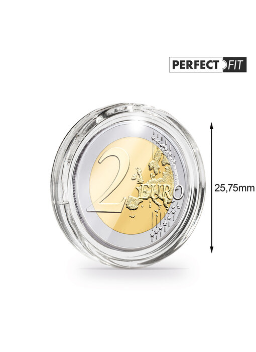 Ultra Coin Capsules Perfect Fit For 2 Euro (2575 MM) Pack Of 10