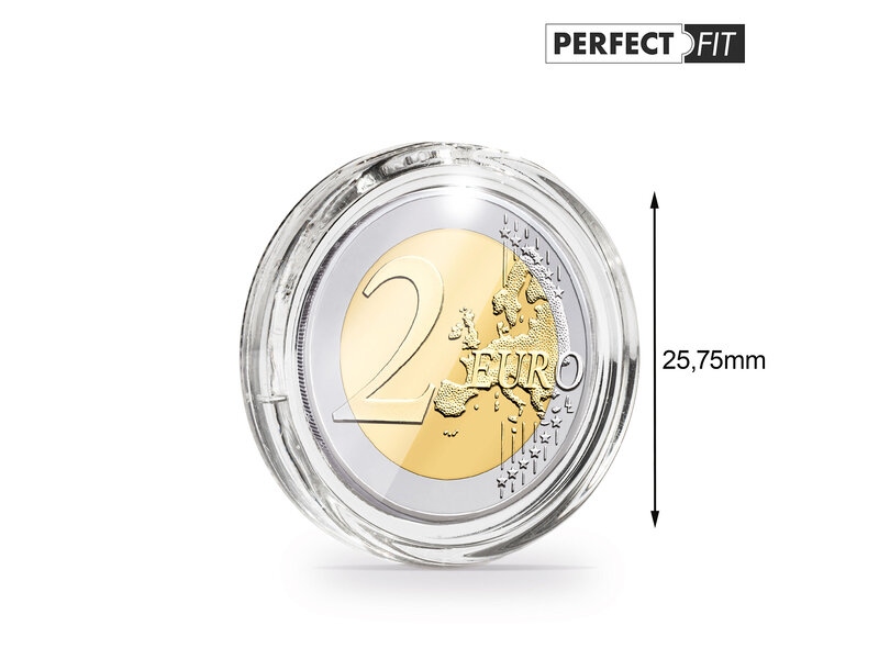 Lighthouse Ultra Coin Capsules Perfect Fit For 2 Euro (2575 MM) Pack Of 10
