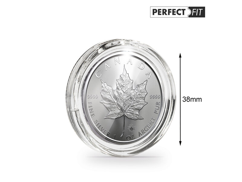 Lighthouse Ultra Coin Capsules Perfect Fit For 1 Oz. Maple Leaf Silver (3800 MM) Pack Of 10