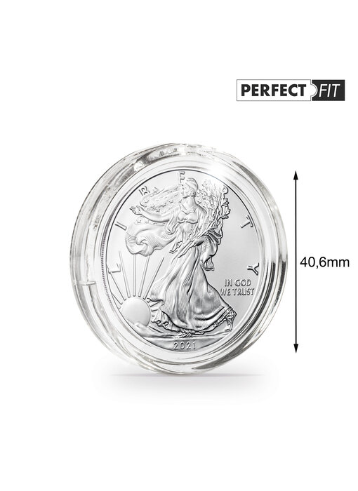 Ultra Coin Capsules Perfect Fit For 1 Oz. Silver 406 MM(American Eagle) 10/Pack