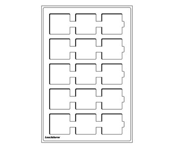 Coin Trays L For 15 Coin Holders Up To 50X50 MM Blue Packed By 2