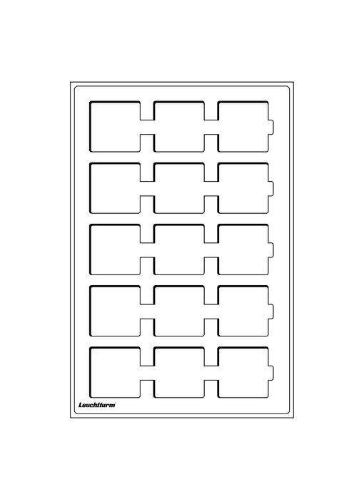 Coin Trays L For 15 Coin Holders Up To 50X50 MM Blue Packed By 2