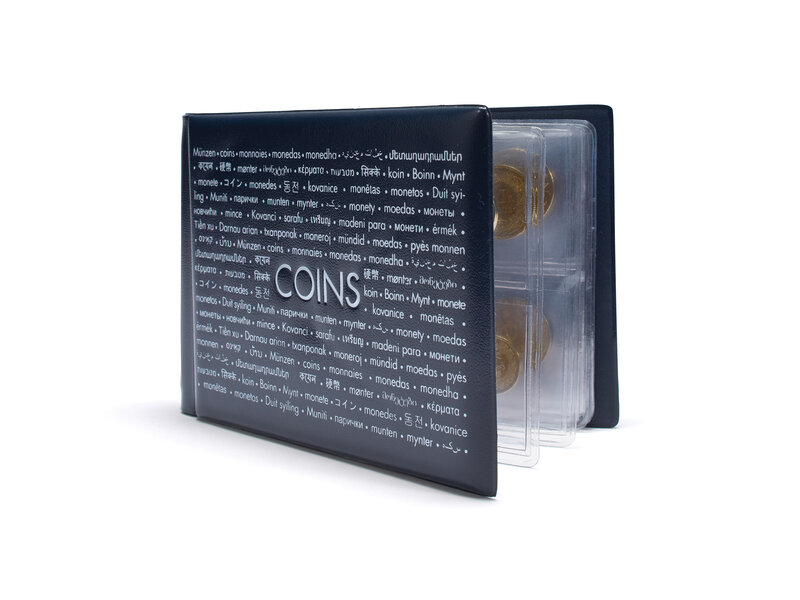 Lighthouse Coin Wallet Route With 8 Coin Sheets Each For 6 Coins Blue